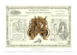 Clock Patent Artwork Print