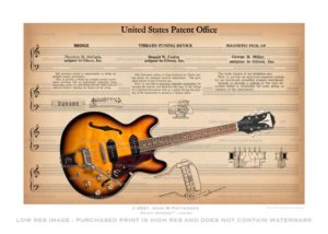 Epiphone Casino Patent Artwork Print