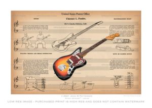 Fender Jaguar Patent Artwork Print