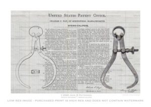 Spring Caliper Patent Artwork Print